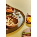bol sculpte en bois acacia forme de pomme hk living