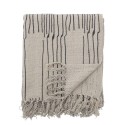 plaid coton recycle elegant blanc ecru bloomingville