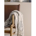 plaid coton recycle elegant blanc ecru bloomingville