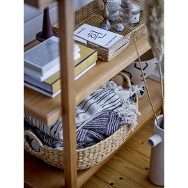 plaid coton recycle elegant blanc ecru bloomingville