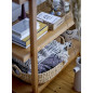 plaid coton recycle elegant blanc ecru bloomingville