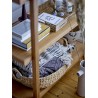 plaid coton recycle elegant blanc ecru bloomingville
