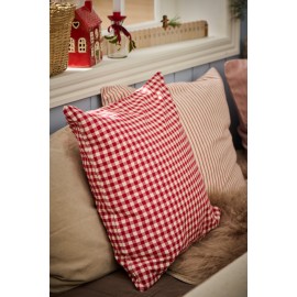 grande housse de coussin carre petits carreaux rouge blanc ib laursen