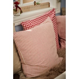 grande housse coussin coton raye rouge blanc ib laursen