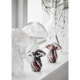 champignon decoratif en verre blanc beige madam stoltz