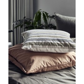 grand coussin salon velours motif graphique moutarde house doctor