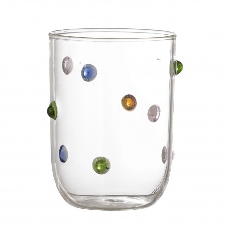 verre a eau souffle decore goutes multicolores bloomingville thalia