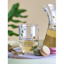verre a eau souffle decore goutes multicolores bloomingville thalia