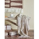 plaid chic beige marron coton recycle bloomingville gabriela