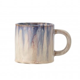 mug artisanal gres nuances rose bleu bloomingville amalia
