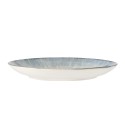 grande assiette plate gres emaille bleu organique bloomingville calen