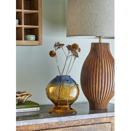 vase poisson verre jaune dore bloomingville varga