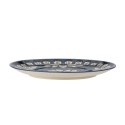assiette plate peinte la main bleu mediterraneen bloomingville karlie
