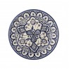 assiette a dessert peint a la main oriental bleu bloomingville karlie