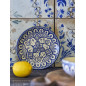 assiette a dessert peint a la main oriental bleu bloomingville karlie assiette a dessert peint a la main oriental bleu bloomingville karlie
