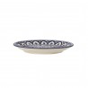 assiette a dessert peint a la main oriental bleu bloomingville karlie