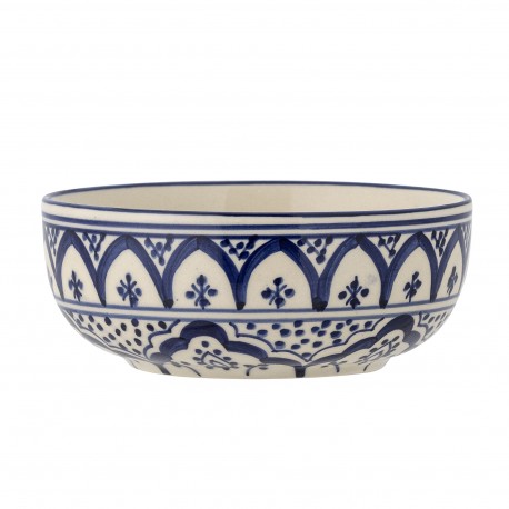 bol petit dejeuner oriental gres peint main bleu bloomingville karlie