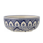 bol petit dejeuner oriental gres peint main bleu bloomingville karlie