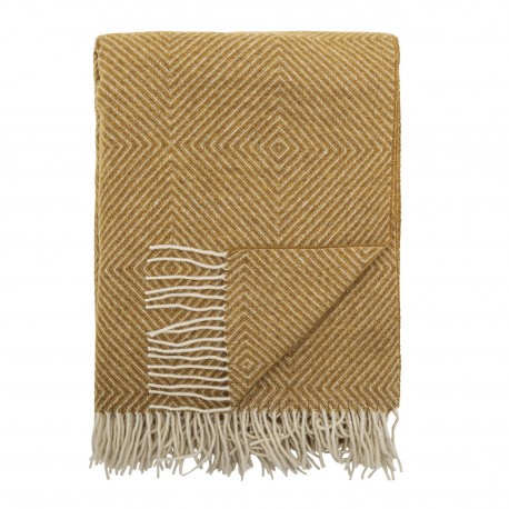 plaid merinos jaune moutarde bloomingville hoshi