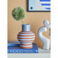 vase design raye bleu terracota bloomingville lindir vase design raye bleu terracota bloomingville lindir