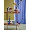 vase design raye bleu terracota bloomingville lindir
