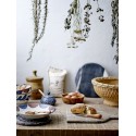 bol petit dejeuner cottage porcelaine motif bleu bloomingville camelia