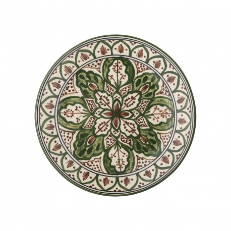 petite assiette gres peint main oriental vert bloomingville karlie
