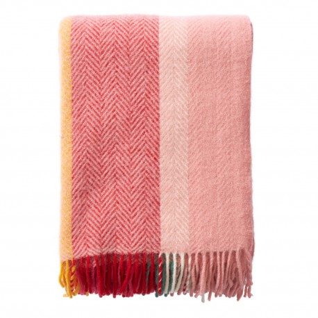 couverture laine agneau bio rose degrade klippan birka