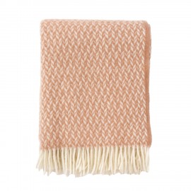 plaid chaud laine orange saumon abricot klippan lovik
