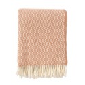 plaid chaud laine orange saumon abricot klippan lovik
