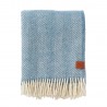 plaid chic chevrons laine recycle bleu clair pastel klippan herringbon