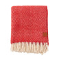 plaid recycle laine rouge chevrons klippan herringbone