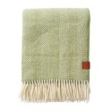 plaid laine recyclee vert amande clair klippan herringbone
