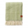plaid laine recyclee vert amande clair klippan herringbone