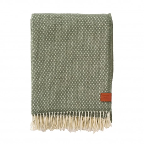plaid merinos vert olive doux chaud klippan hugo