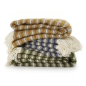 plaid chic raye vert laine agneau biologique klippan oscar