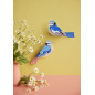 oiseaux carton decoration murale mesange bleu studio roof blue tits