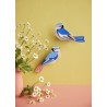 oiseaux carton decoration murale mesange bleu studio roof blue tits