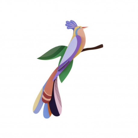 oiseau de paradis decoratif carton recycle studio roof bisa