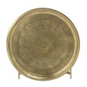 table basse ronde plateau amovible dore laiton grave bloomingville dalia