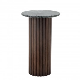 table basse d appoint marbre vert bois manguier bloomingville wilson