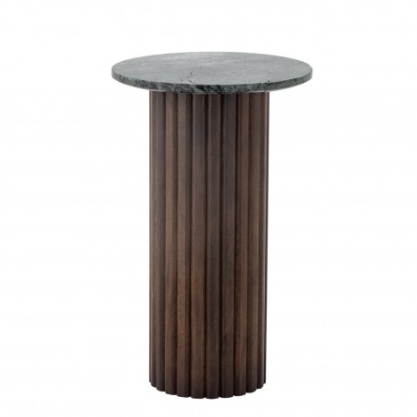 table basse d appoint marbre vert bois manguier bloomingville wilson