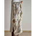 plaid chic marron coton recycle franges cozy bloomingville alk