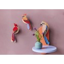 oiseaux decoratifs muraux carton rouge studio roof cardinals