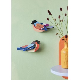 Oiseaux décoratifs carton pinsons Studio Roof Finches set de 2