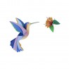 oiseau decoratif mural colibri studio roof hummingbird