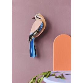 oiseau papier decoratif mural geai studio roof jay