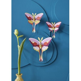 Papillons comète décoration Studio Roof Lilac Comet Butterflies set de 3