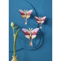 papillons comete decoration murale carton studio roof lilac comet butterflies