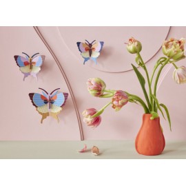 Papillons décoration Studio Roof Plum Fringe Butterflies set de 3